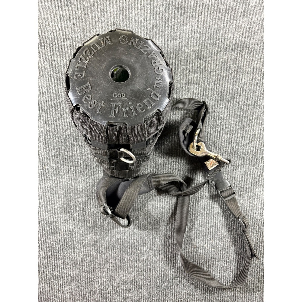 Best Friend Grazing Muzzle Cob Size Black Horse Tack Weight Management Breakaway